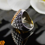 Men's Cognac Amber Ring - Image 4