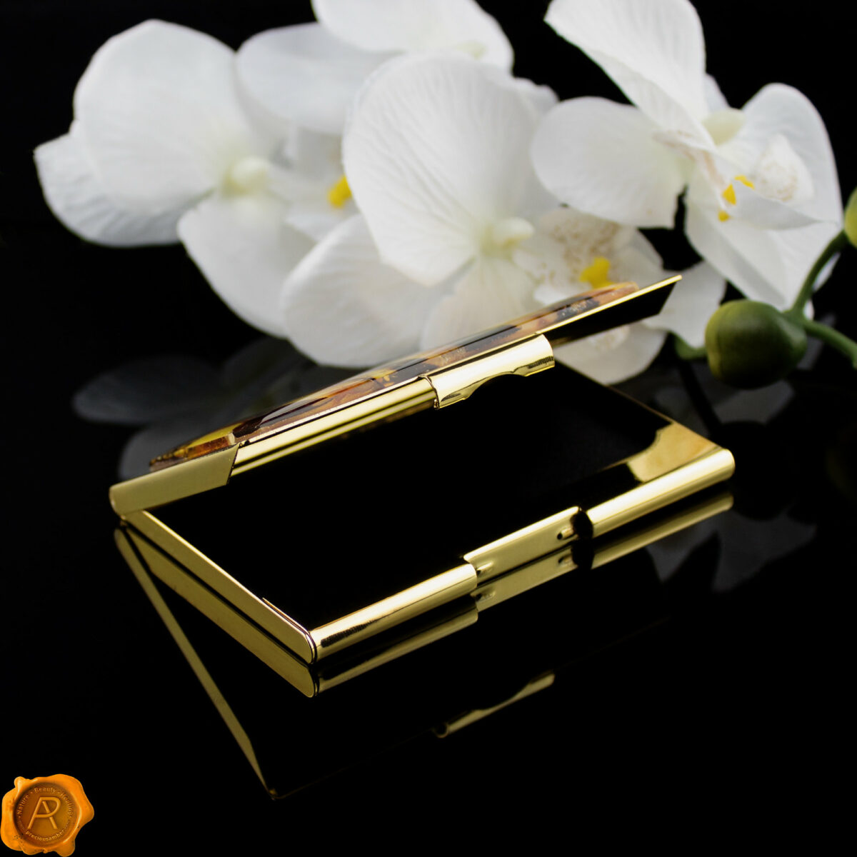 Luxurious Amber Business Card Case - Image 2