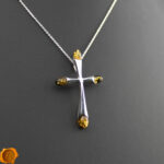 Elegant Green Amber Cross