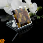 Luxurious Amber Pocket Mirror - Image 3