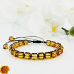 Adjustable Amber Cube Bracelet