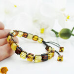 Adjustable Amber Cube Bracelet - Image 3