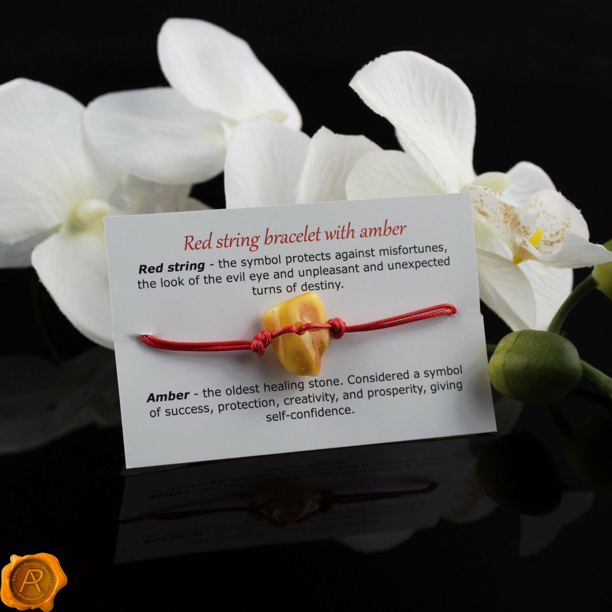 Red String Amber Bracelet Red String Amber Bracelet - Image 2