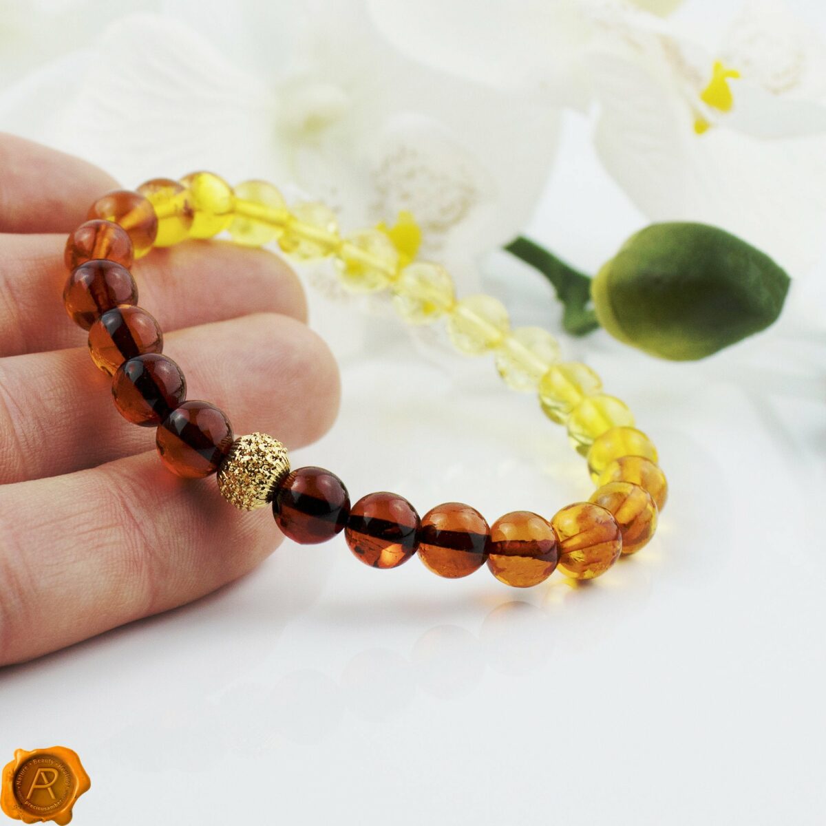Amber Rainbow Gold Bracelet - Image 5