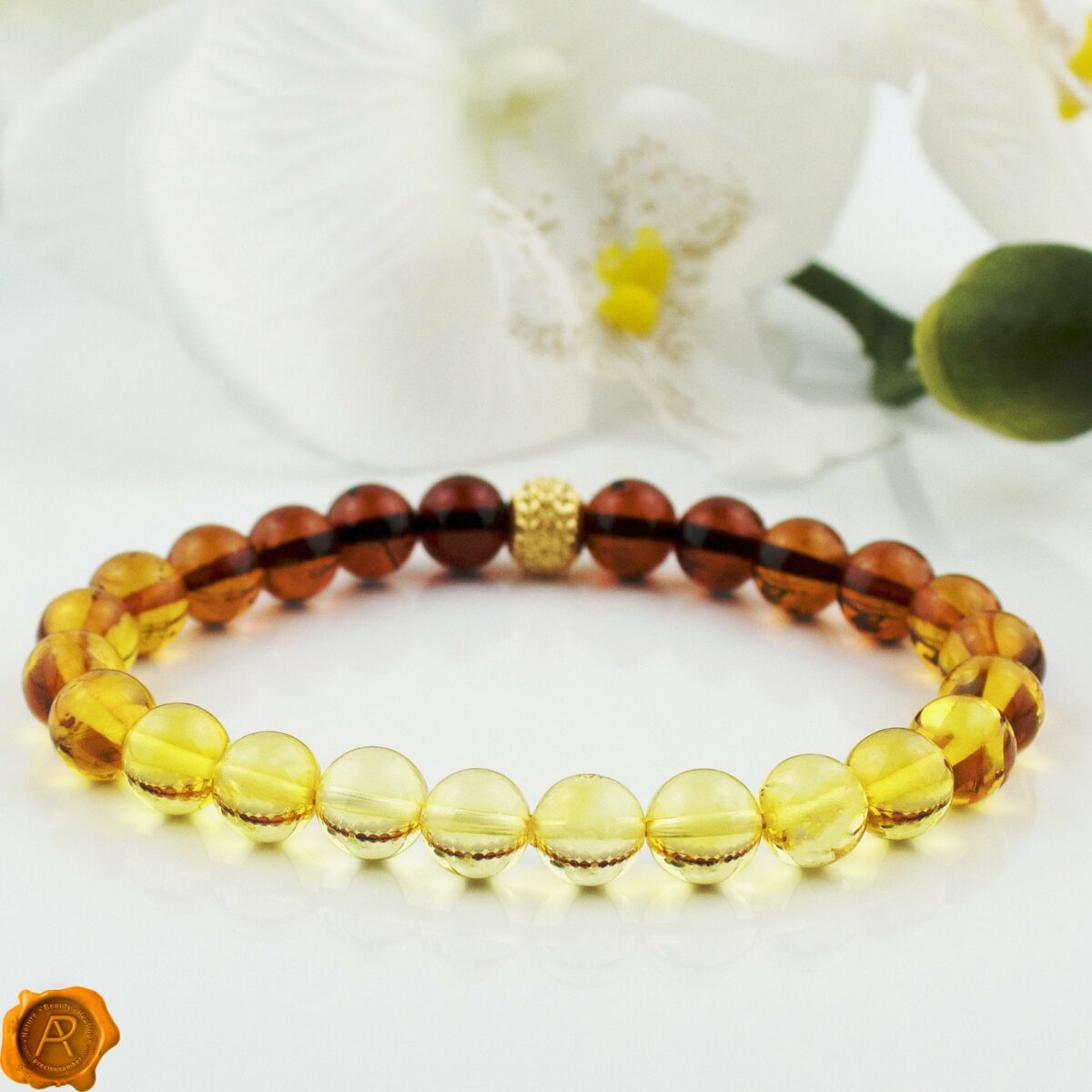 Amber Rainbow Gold Bracelet - Image 4