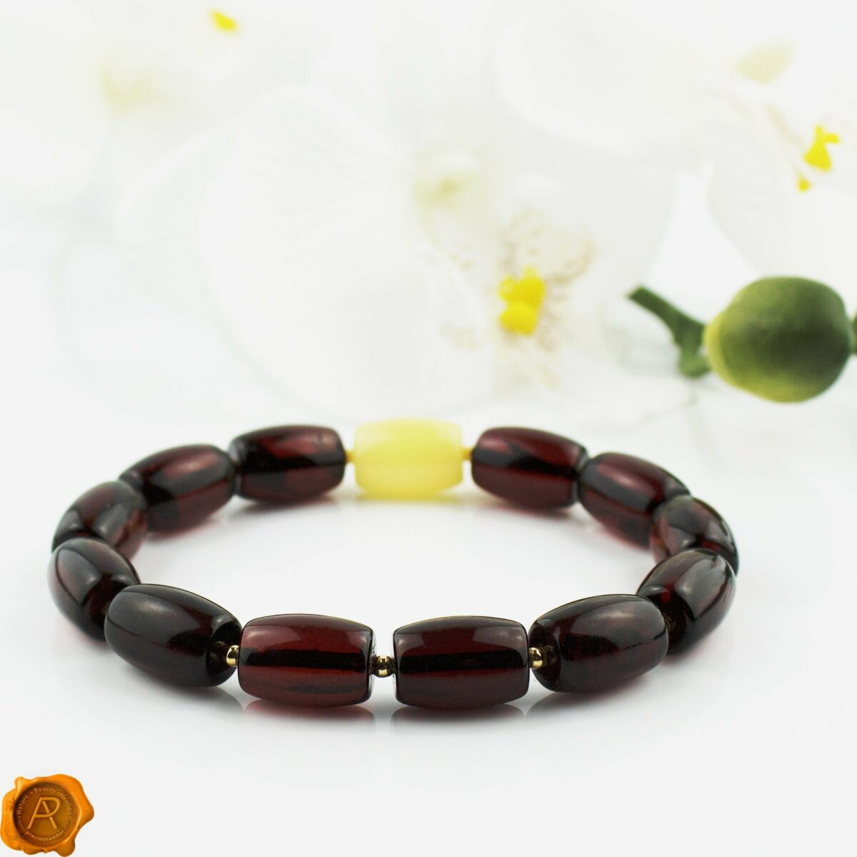 Cherry Amber Gold Bracelet - Image 3