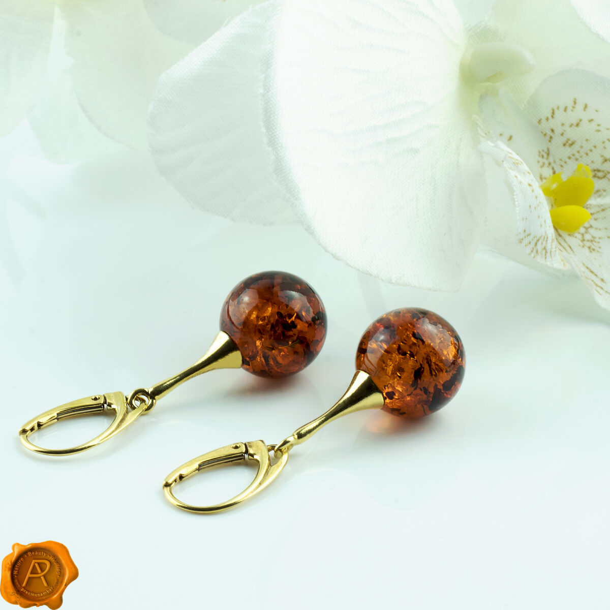 Amber Gold Sphere 14mm - Image 3