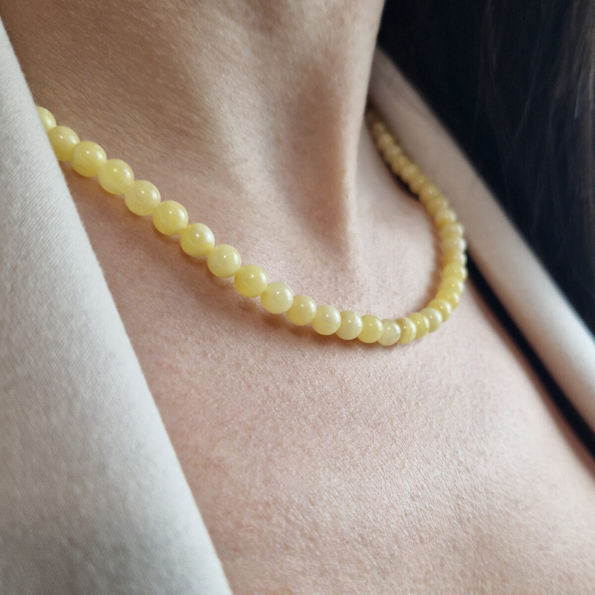 Small-White-Baltic-Amber-Necklace-Beads-Dainty-Round-Beads-Necklaces-Women-Real-Amber Small-White-Baltic-Amber-Necklace-Beads-Dainty-Round-Beads-Necklaces-Women-Real-Amber