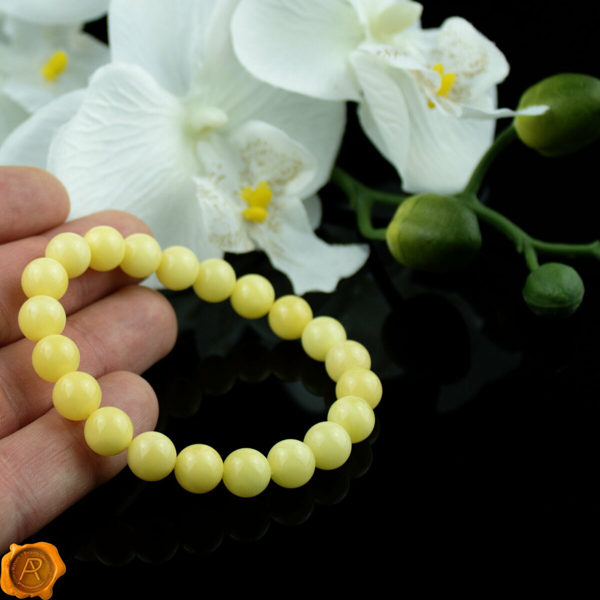 Butterscotch Amber Elastic Bracelet - Image 3
