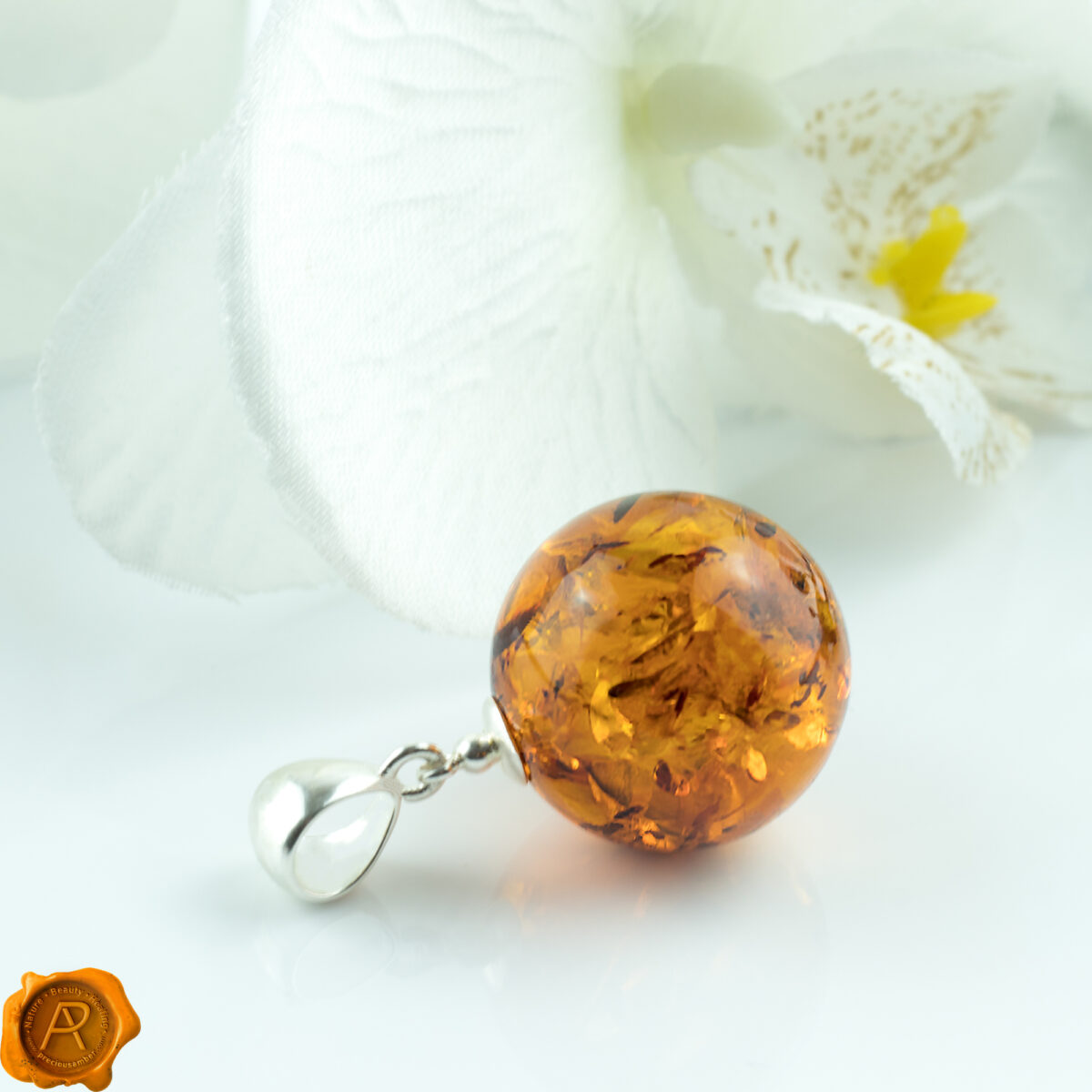 Amber Sphere 20mm - Image 1