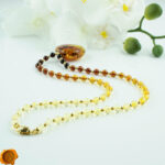 Amber Gold Amulet Necklace - Image 3