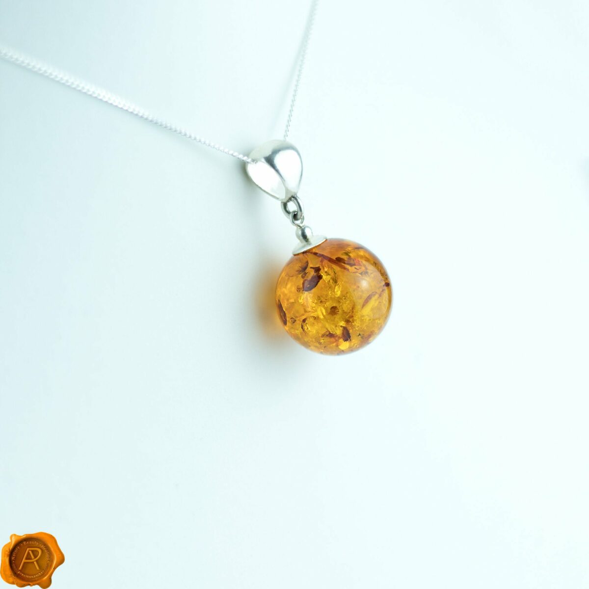Amber Sphere Pendant 16mm - Image 4