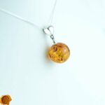 Amber Sphere Pendant 16mm - Image 4