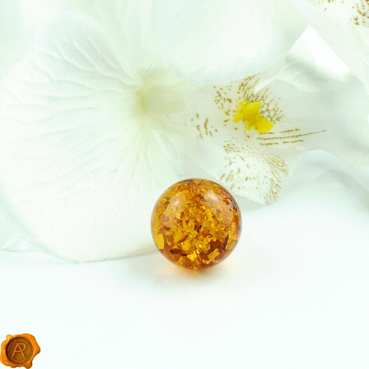 Amber Sphere Pendant 16mm - Image 1