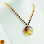 Amber Gold Amulet Necklace - Image 5