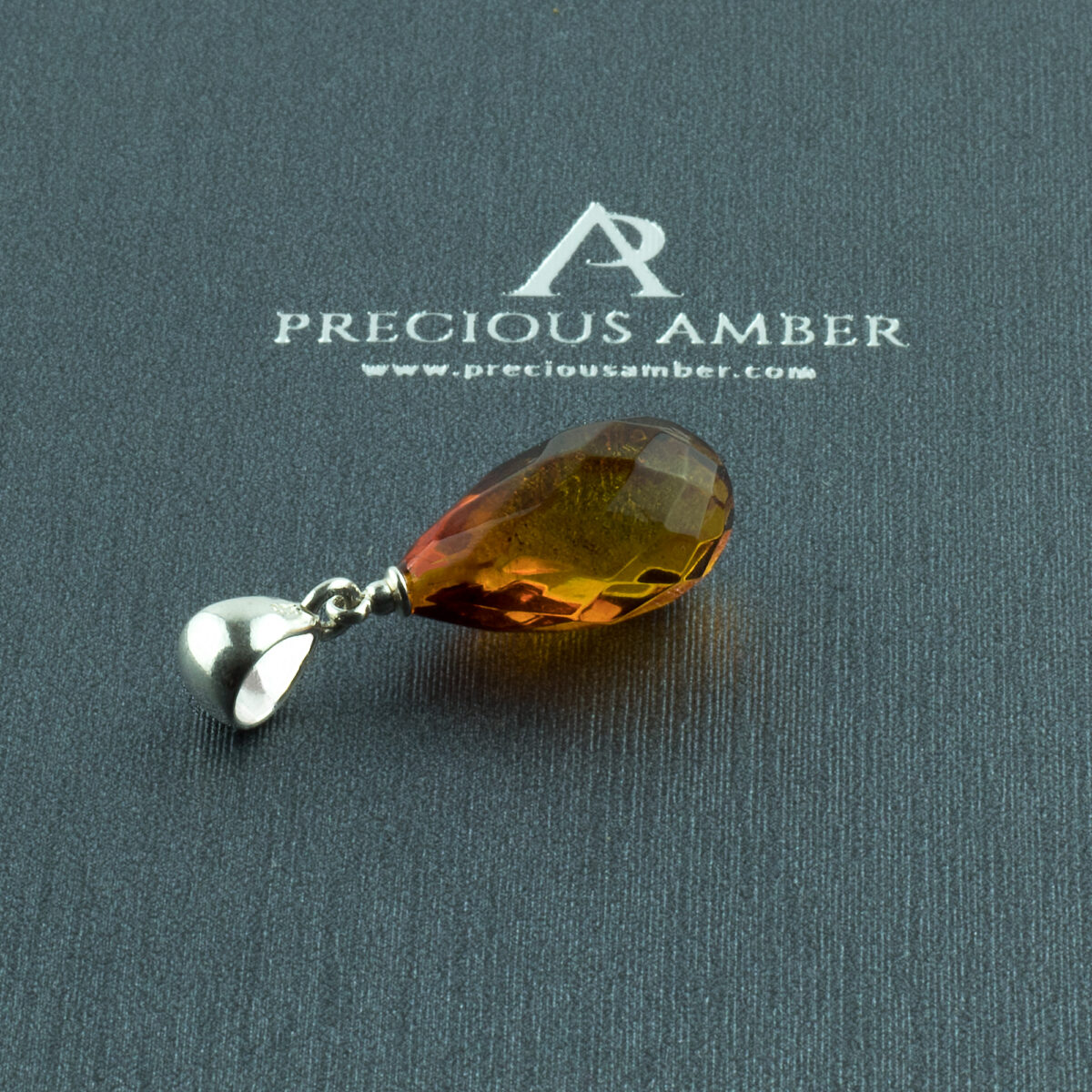 Faceted Amber Teardrop - Image 4