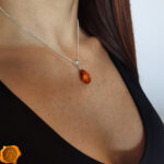 Faceted Amber Teardrop - Image 2
