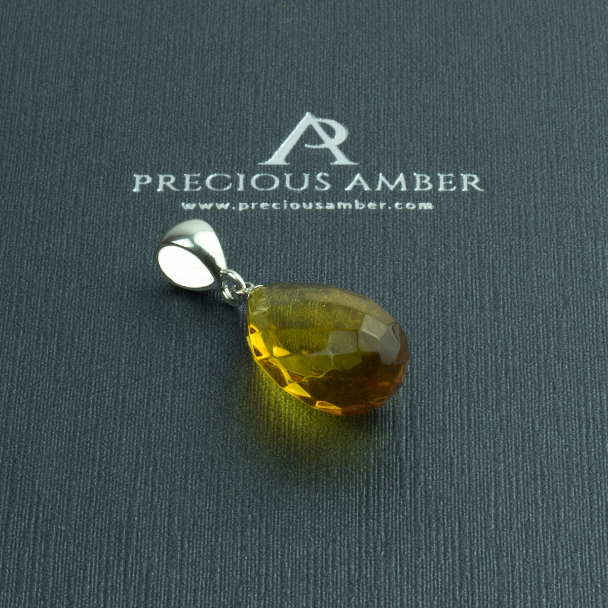 Faceted Amber Teardrop - Image 4