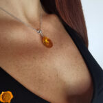 Faceted Amber Teardrop - Image 2
