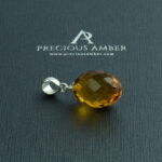 Faceted Amber Olive - Image 4