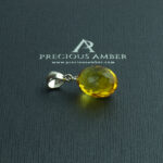 Faceted Amber Olive Pendant - Image 4