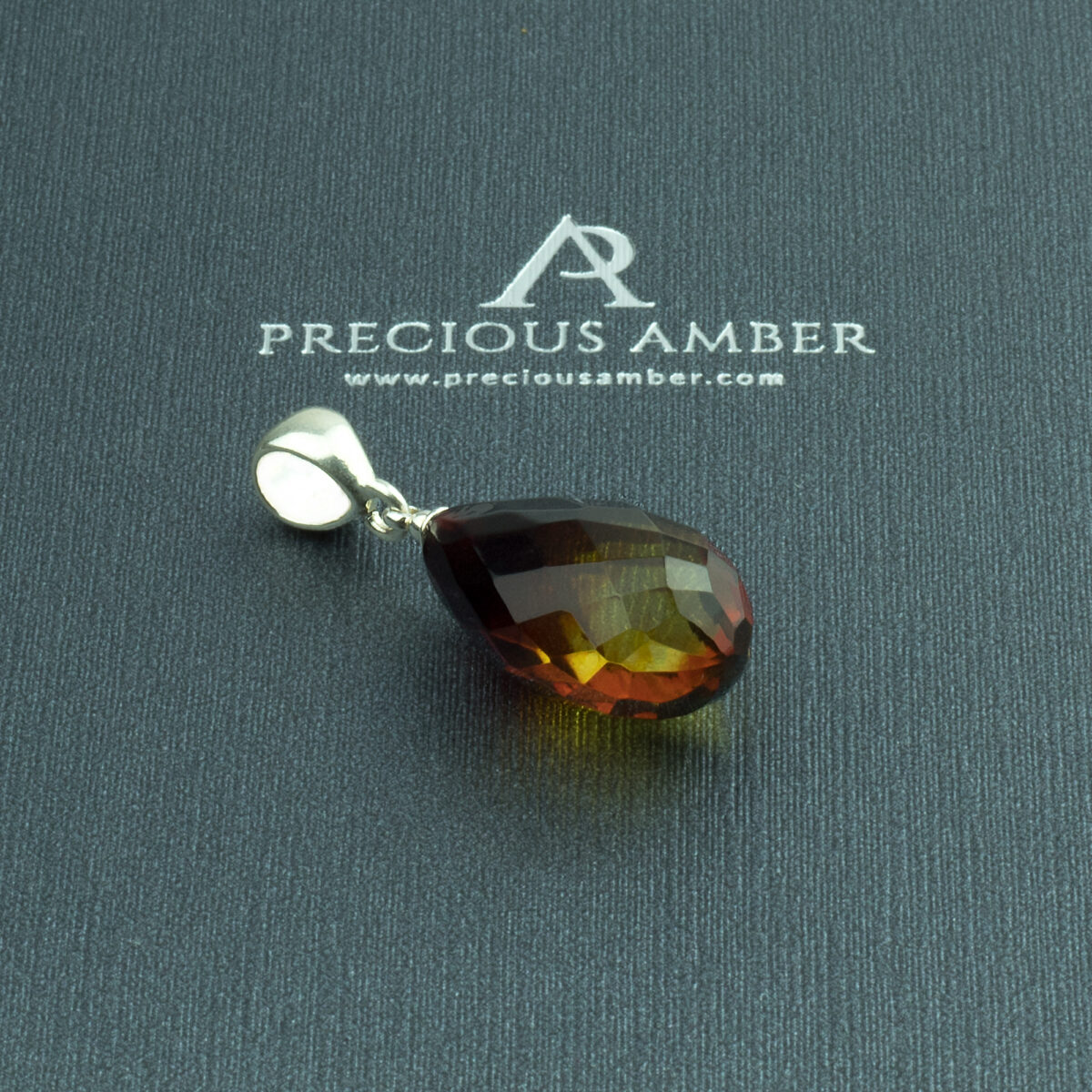 Faceted Amber Teardrop - Image 3