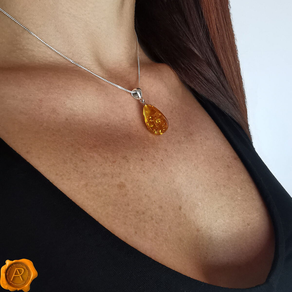 Cognac Amber Teardrop - Image 2