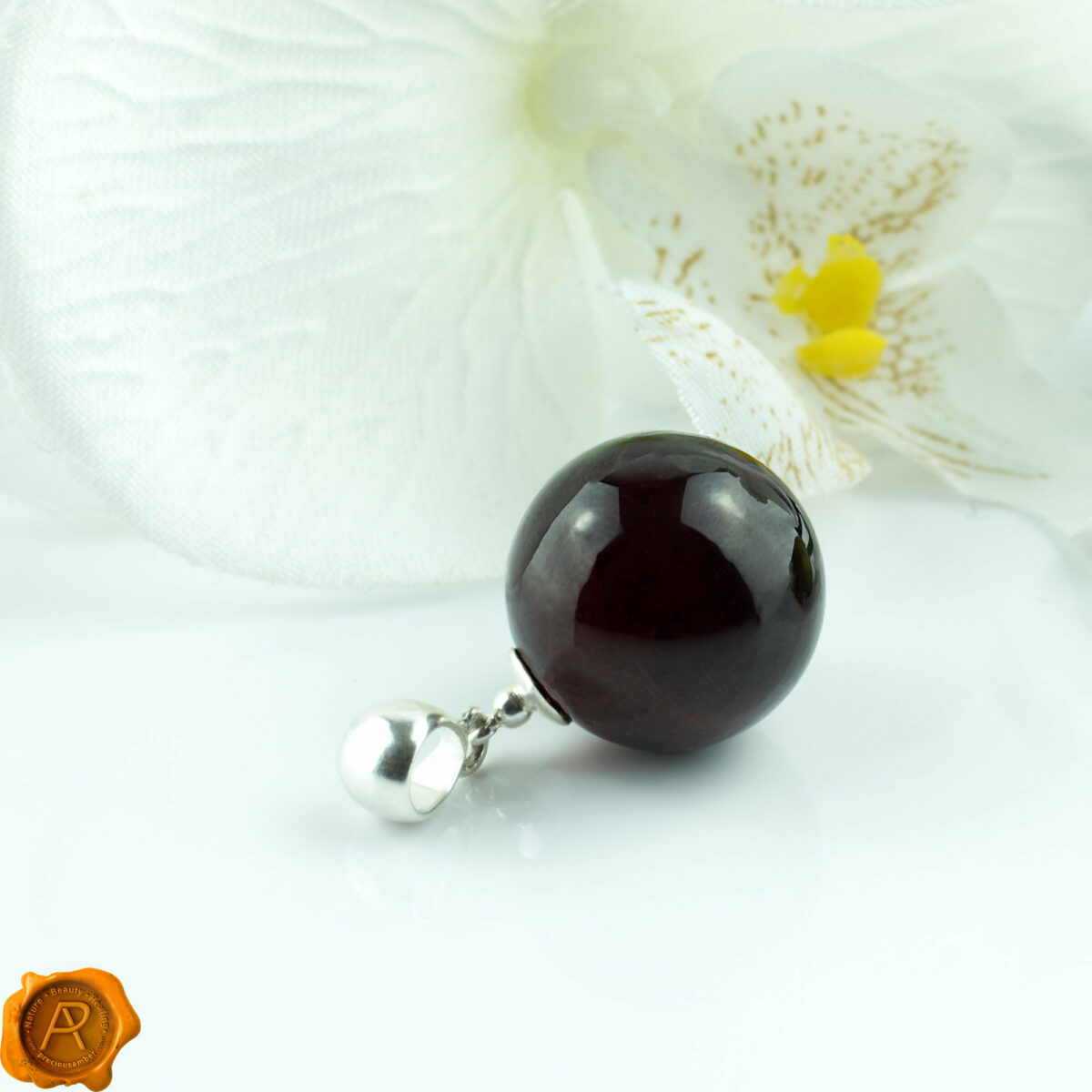 Cherry Amber Sphere 18mm - Image 1