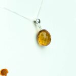 Faceted Amber Olive - Image 3