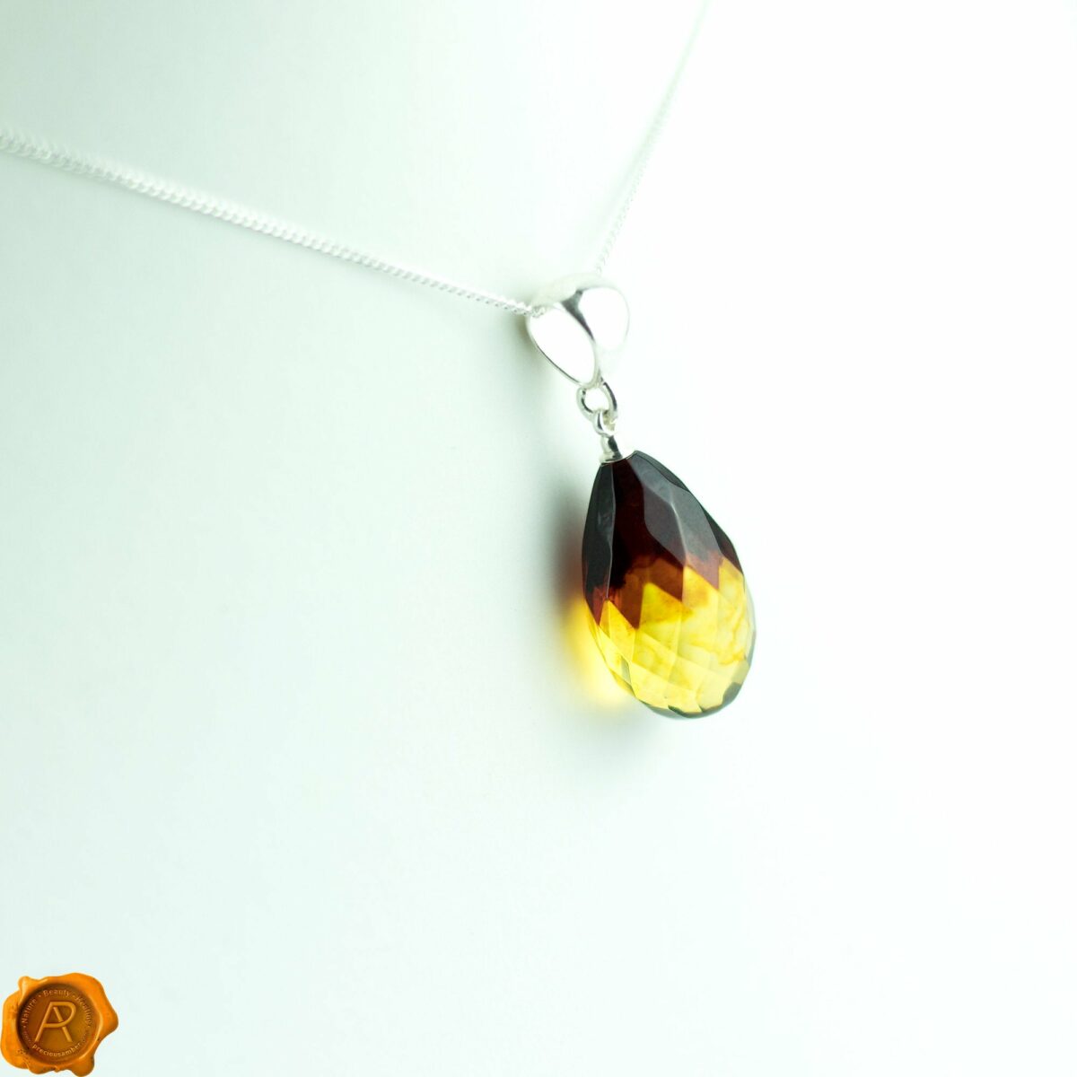 Faceted Amber Teardrop - Image 4