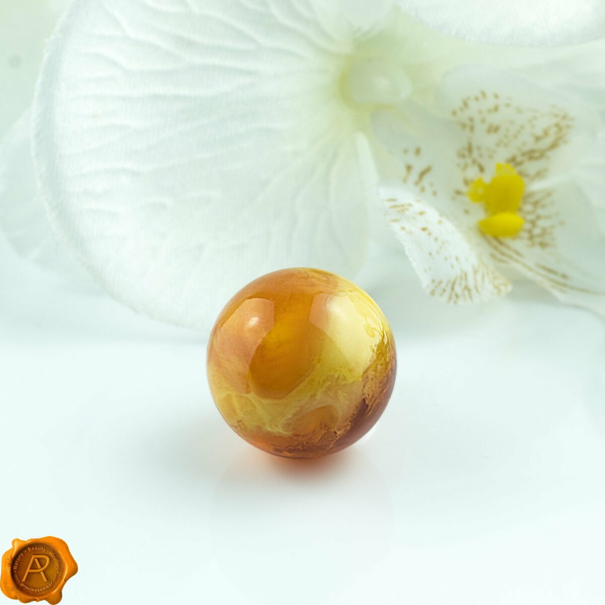Rare Beeswax Amber Sphere - Image 1