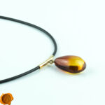 Amber Gold Choker Pendant - Image 3