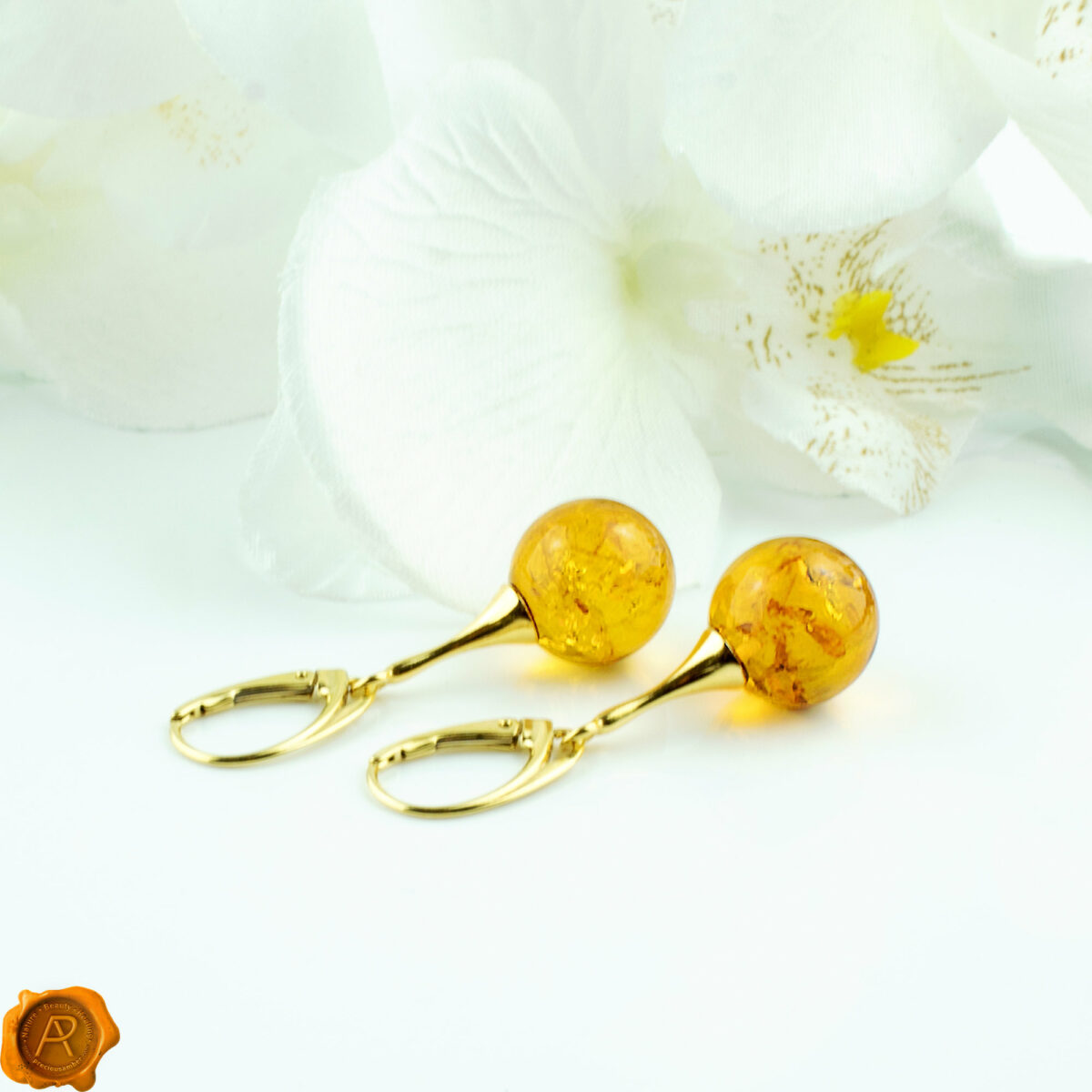 Amber Gold Sphere 14mm - Image 4