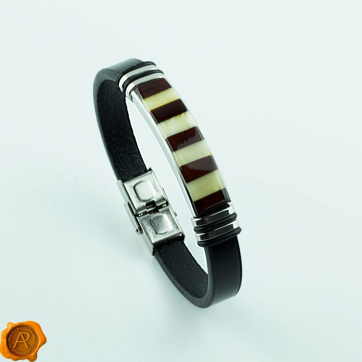 Amber Leather Bracelet - Image 2