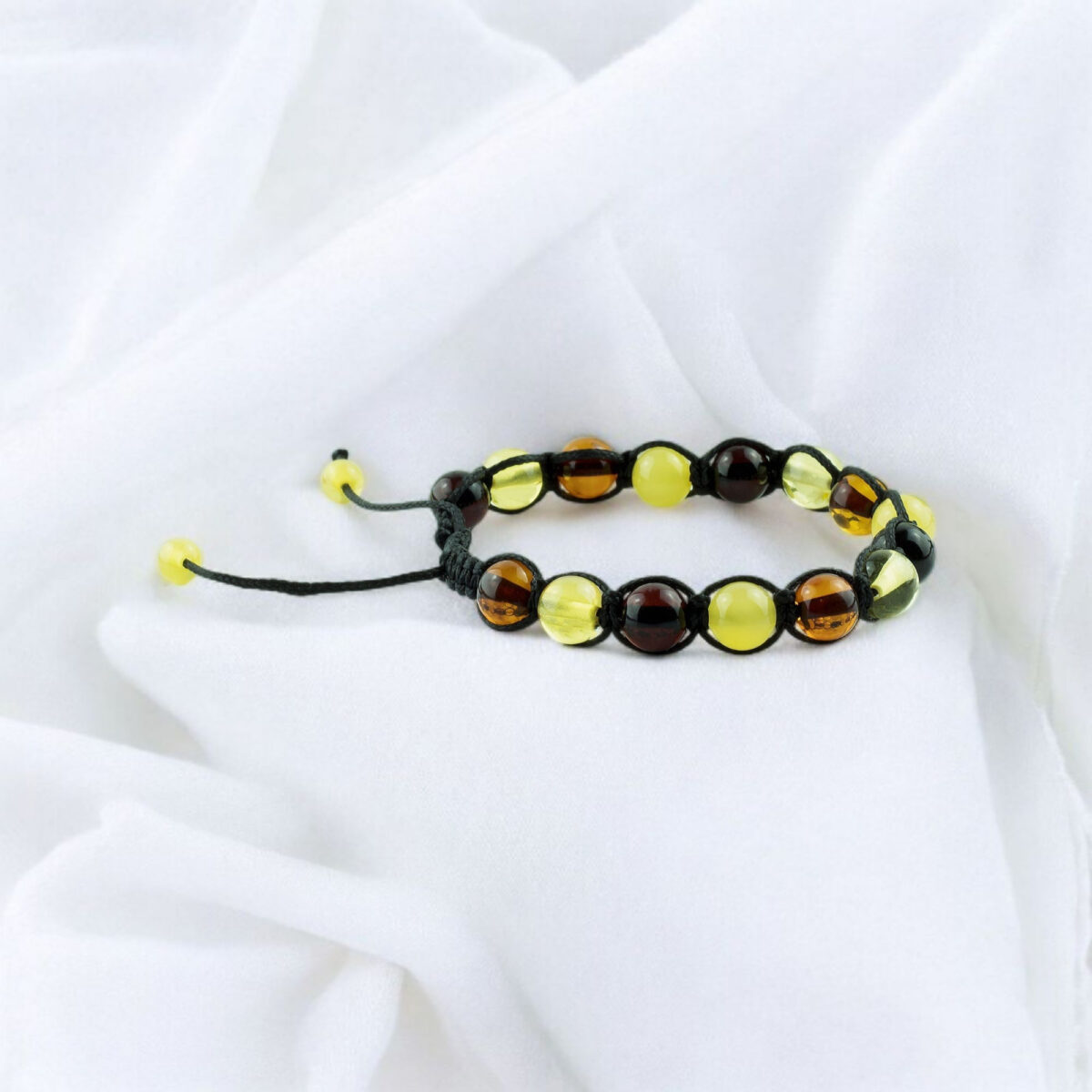 Adjustable Multicolour Amber Eco Bracelet - Image 4