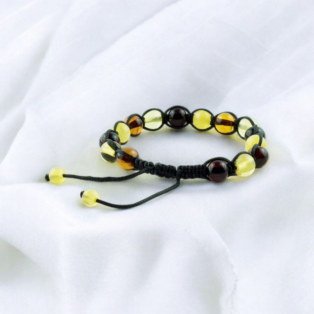Adjustable Multicolour Amber Eco Bracelet - Image 3