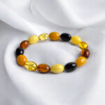 Multicolor Amber Olive Bracelet