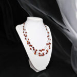 Multistrand-Layered-Necklace-Honey-Baltic-Amber-Gemstone-Dainty-Beads-Authentic-Amber-Jewelry-Women
