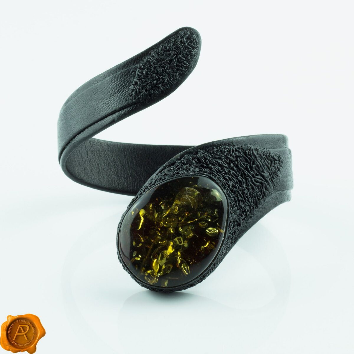 Amber Leather Bracelet - Image 4