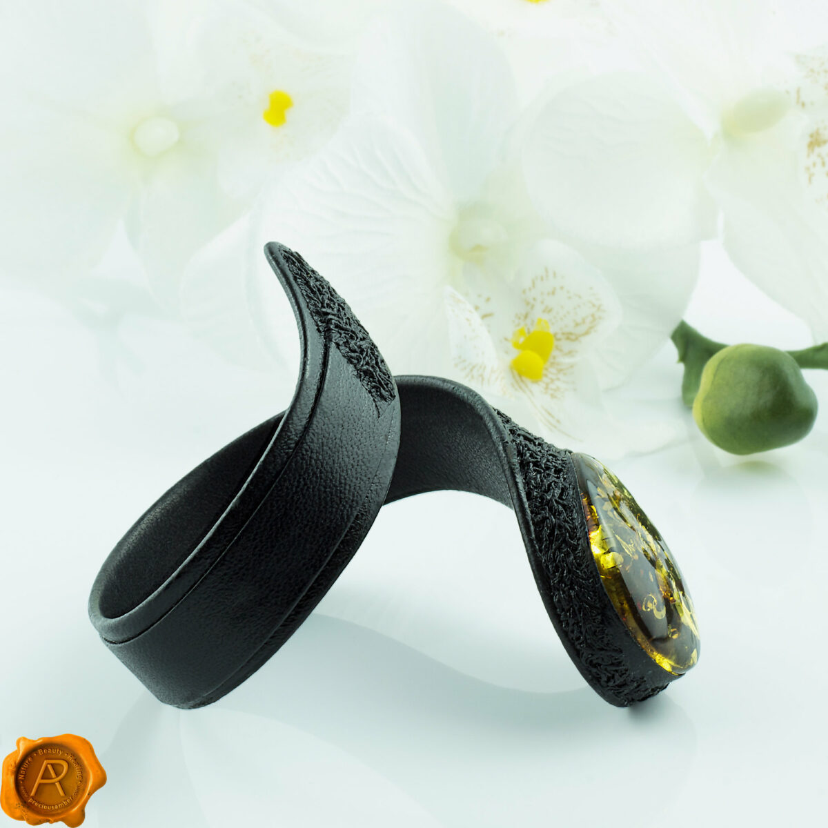 Amber Leather Bracelet - Image 1