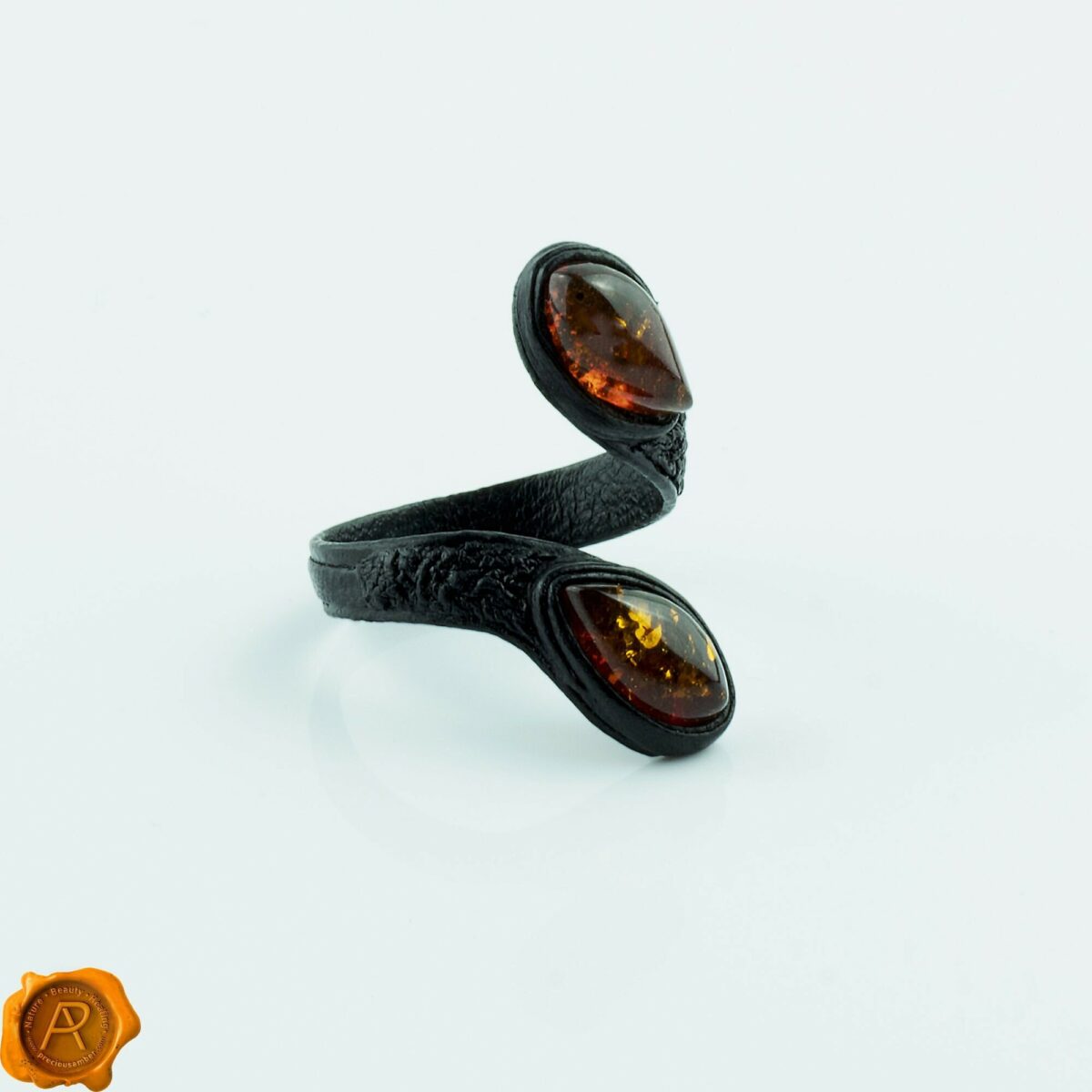 Amber Leather Ring - Image 4