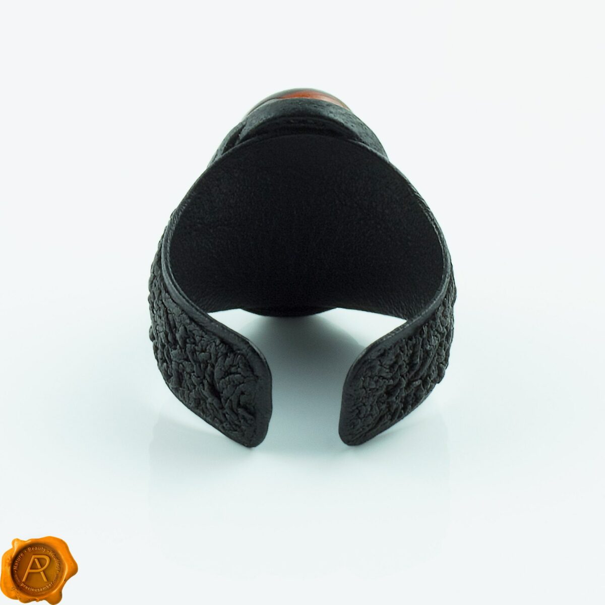 Amber Leather Ring - Image 3