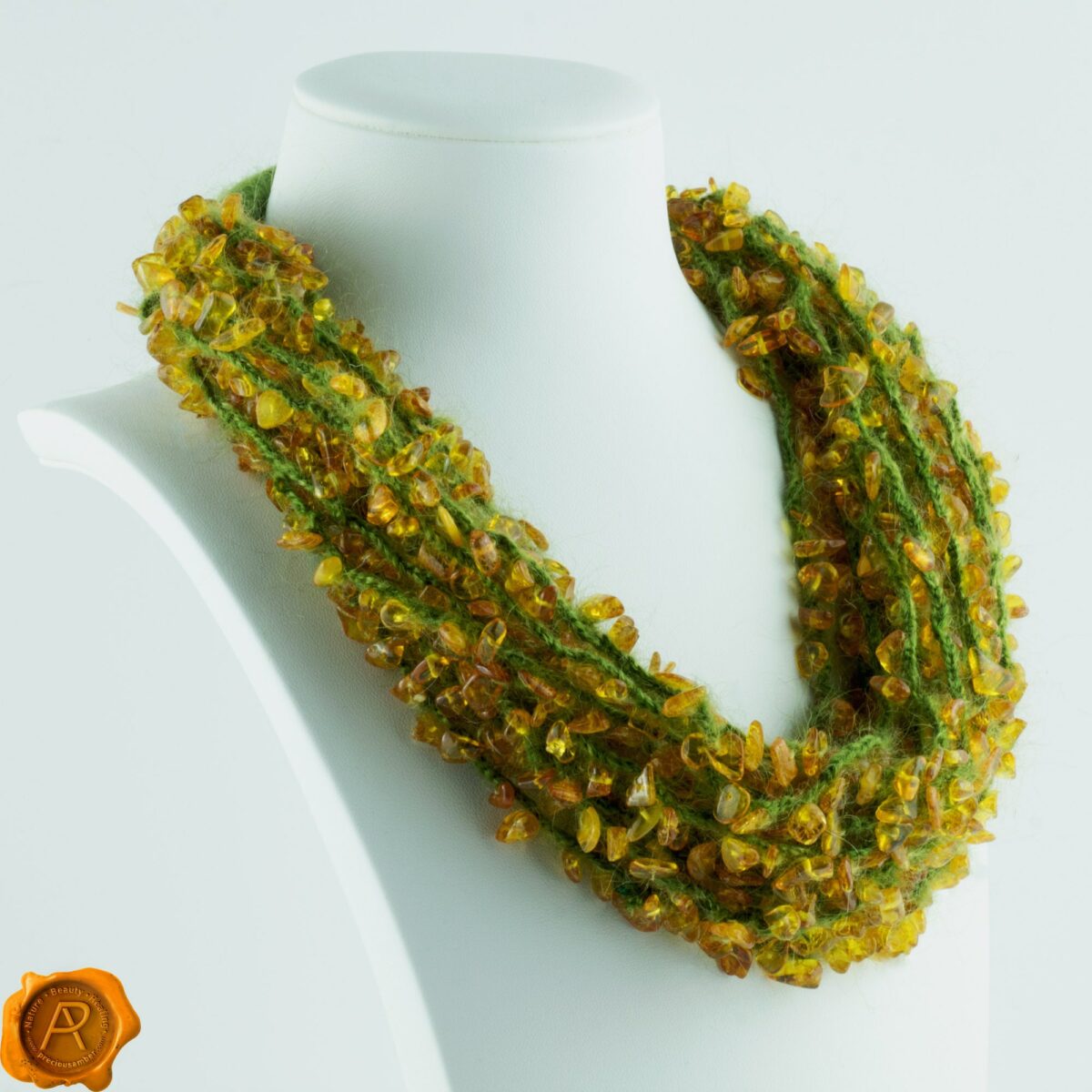 Mohair Wool Amber Necklace - Image 5