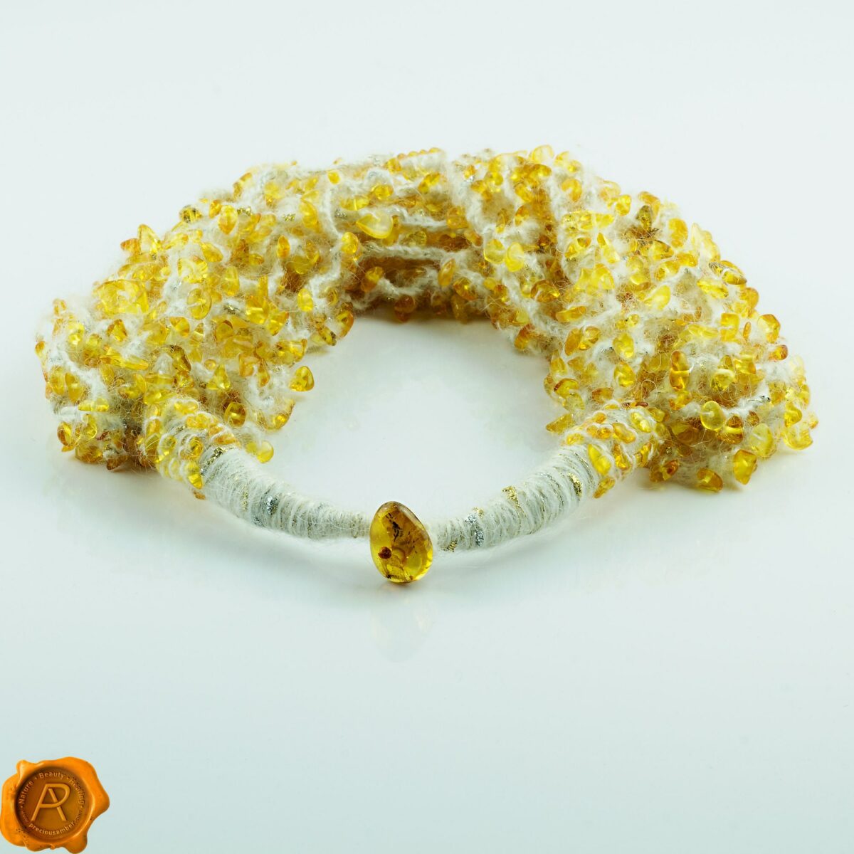 Mohair Wool Amber Necklace Mohair Wool Amber Necklace - Image 3