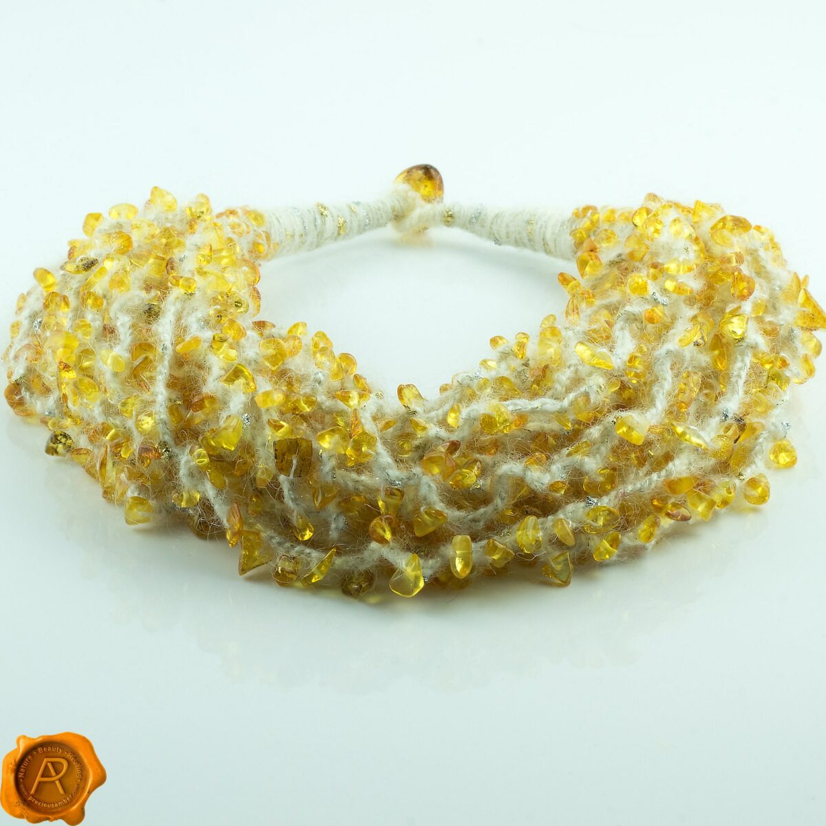 Mohair Wool Amber Necklace Mohair Wool Amber Necklace - Image 1
