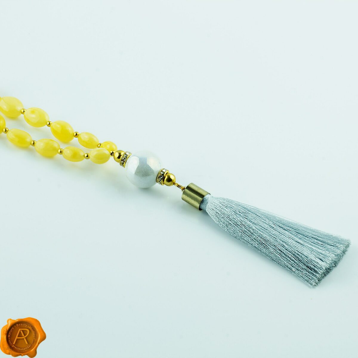 Amber Tassel Necklace - Image 3