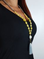 Amber Tassel Necklace - Image 2