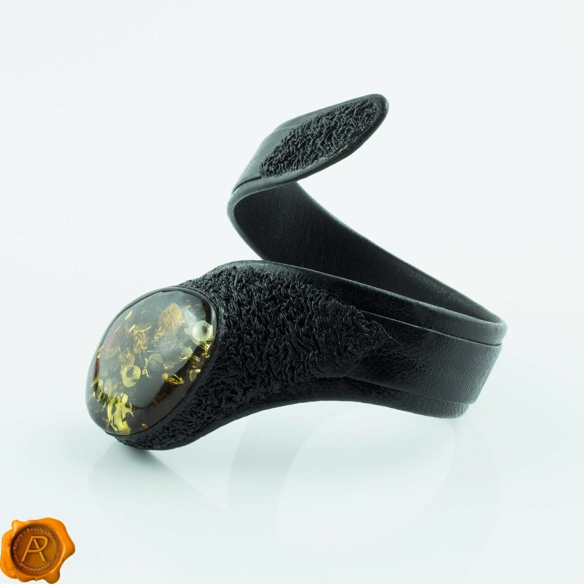 Amber Leather Bracelet - Image 2