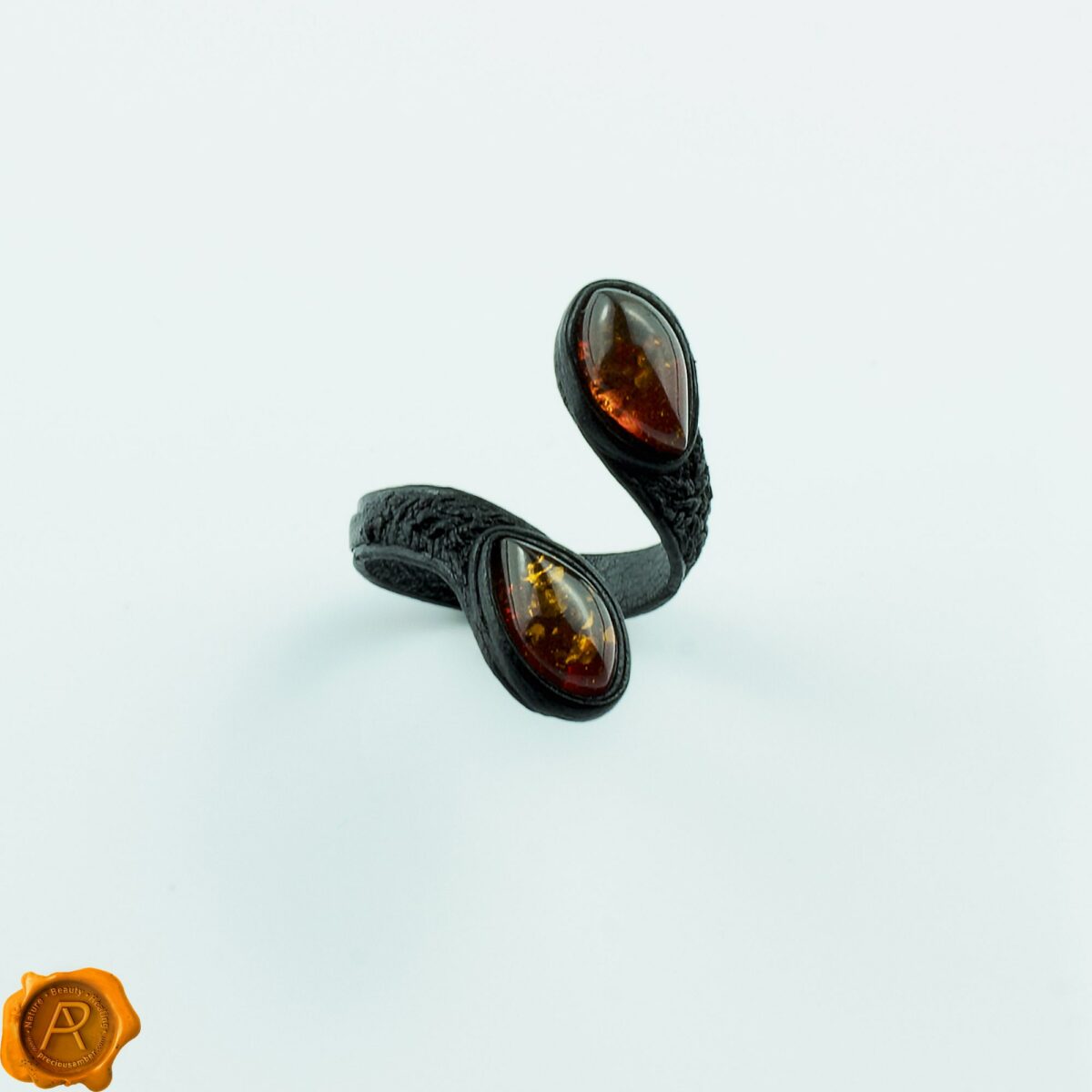 Amber Leather Ring - Image 5