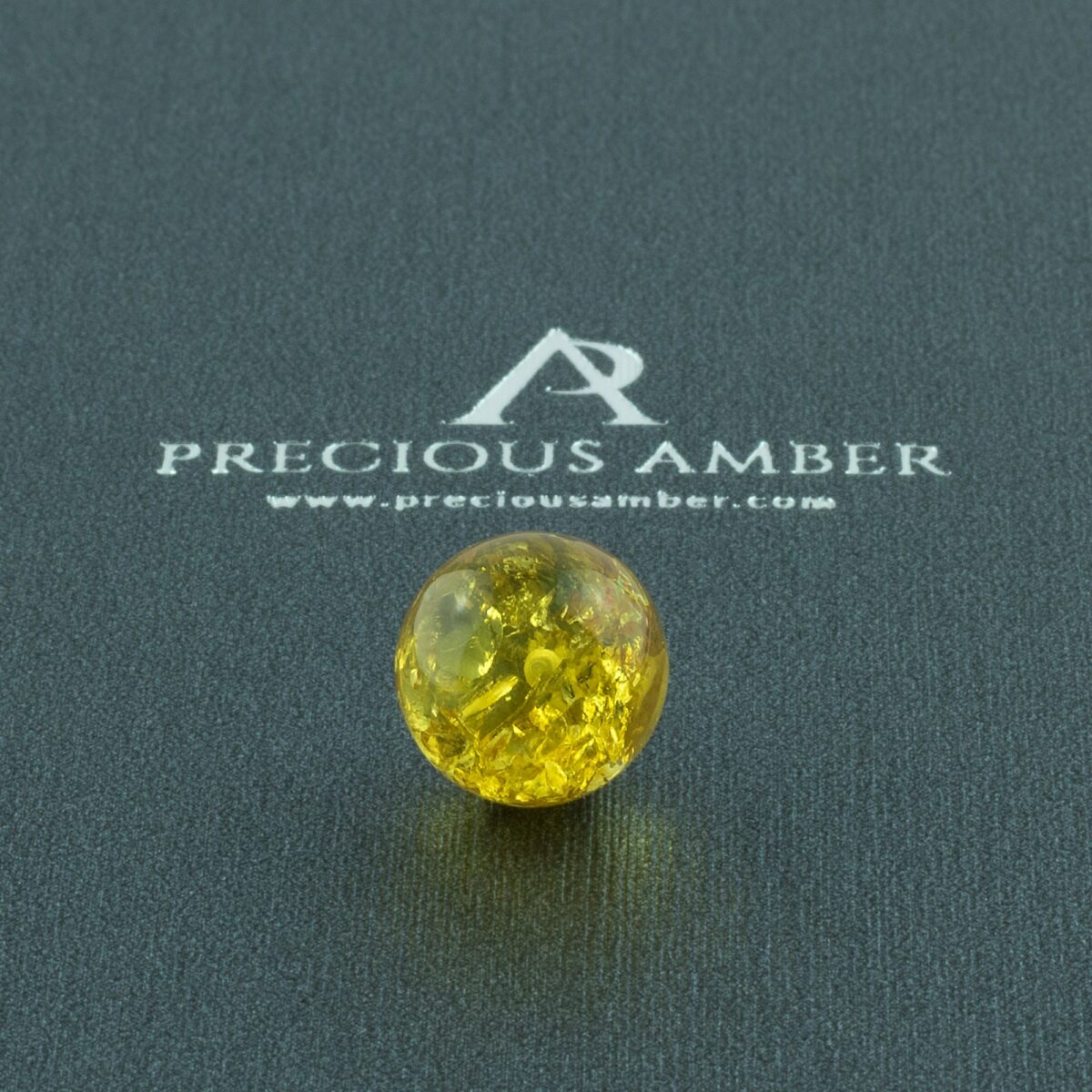 Dainty Lemon Amber Sphere - Image 1
